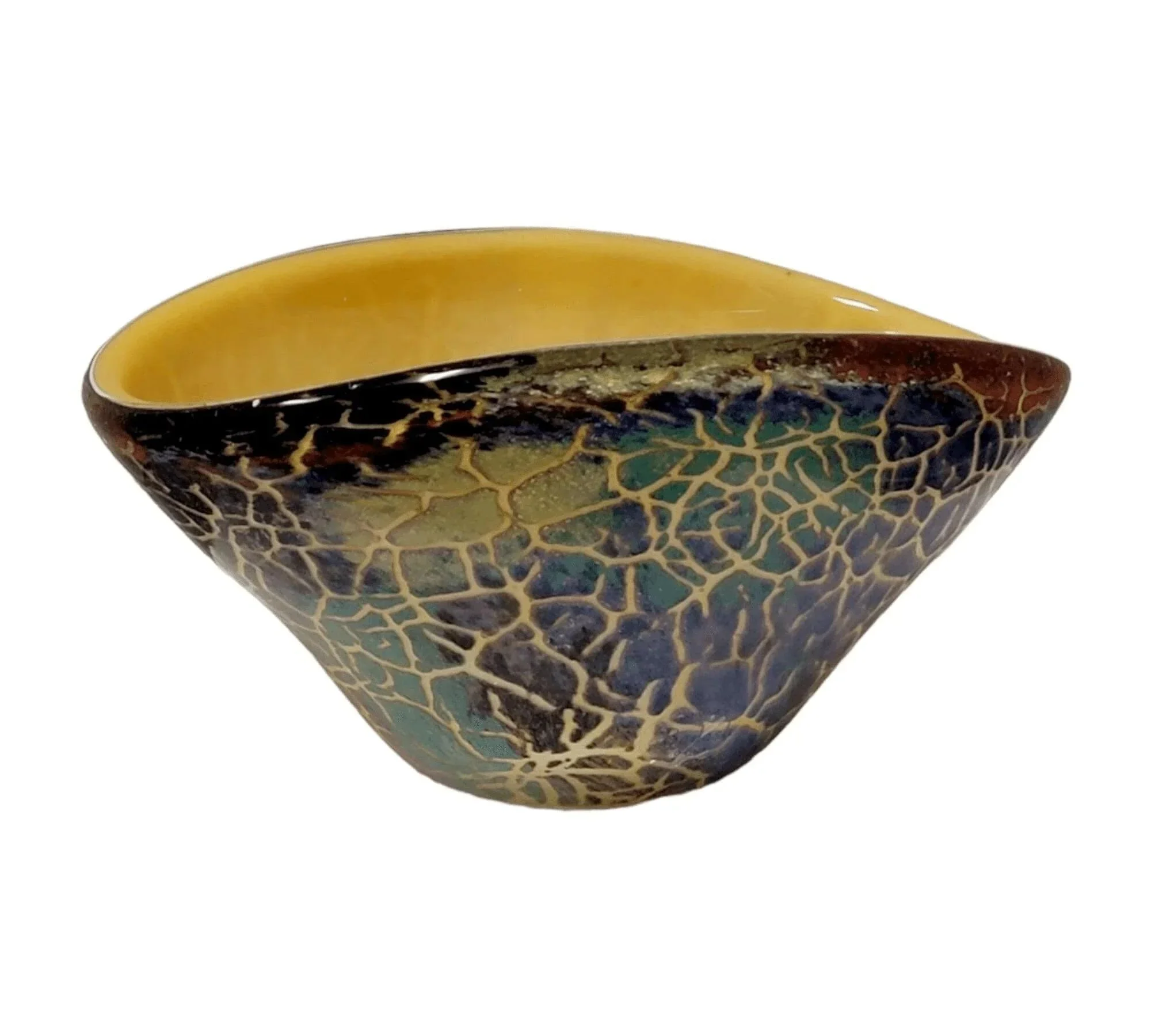 Expertly Made Murano Style 9-inches Glass Decorative Bowl Exclusive
