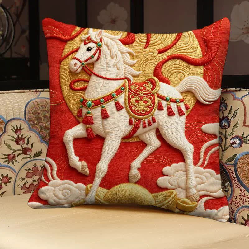 Relaxed Ownkoti 3D Effect Horse Decorative Pillow Cover Official