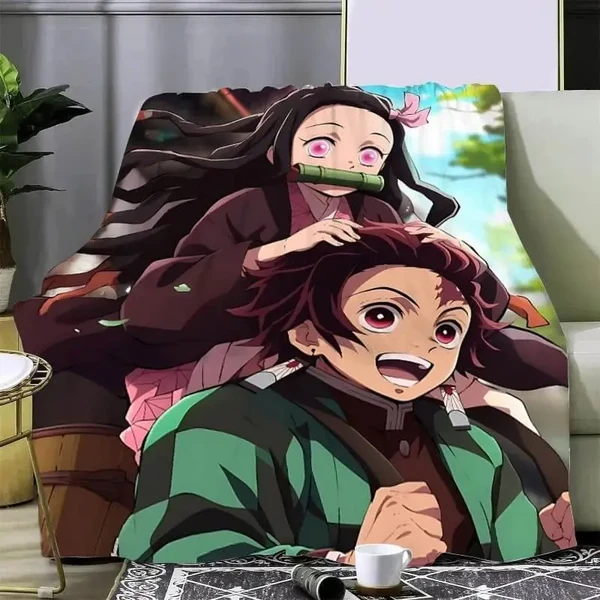 Proven Demon Slayer Nezuko amp Tanjiro Kamado Throw Blanket Crafted
