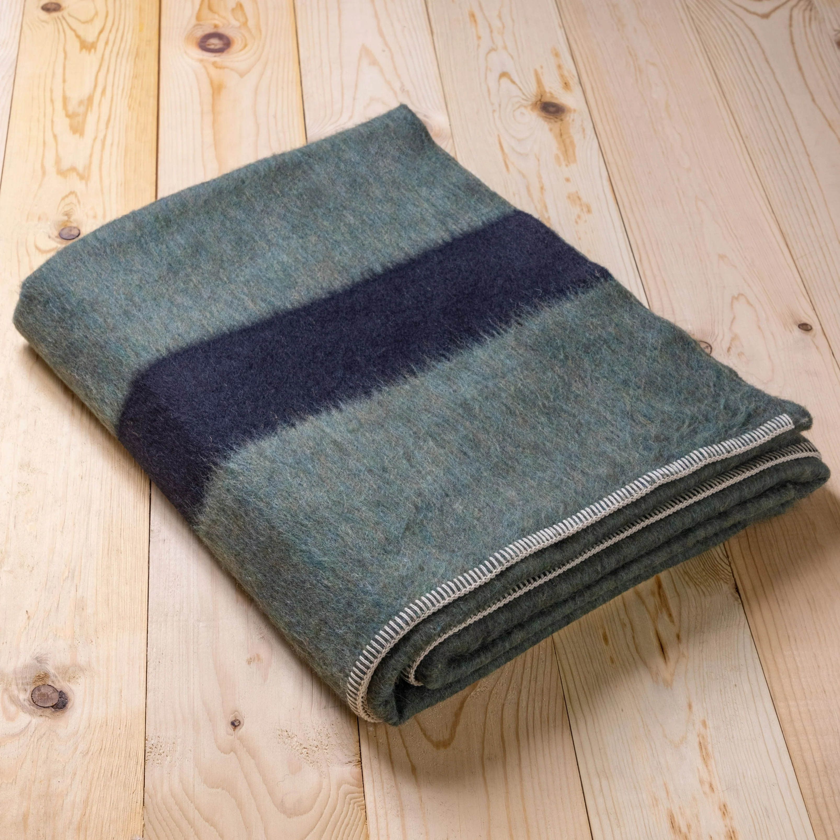 Soft Siempre Blanket Surplus with Black Stripe Certified
