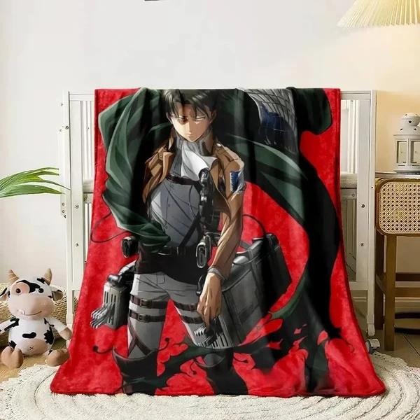 Green Levi Ackerman Throw Blanket Smart