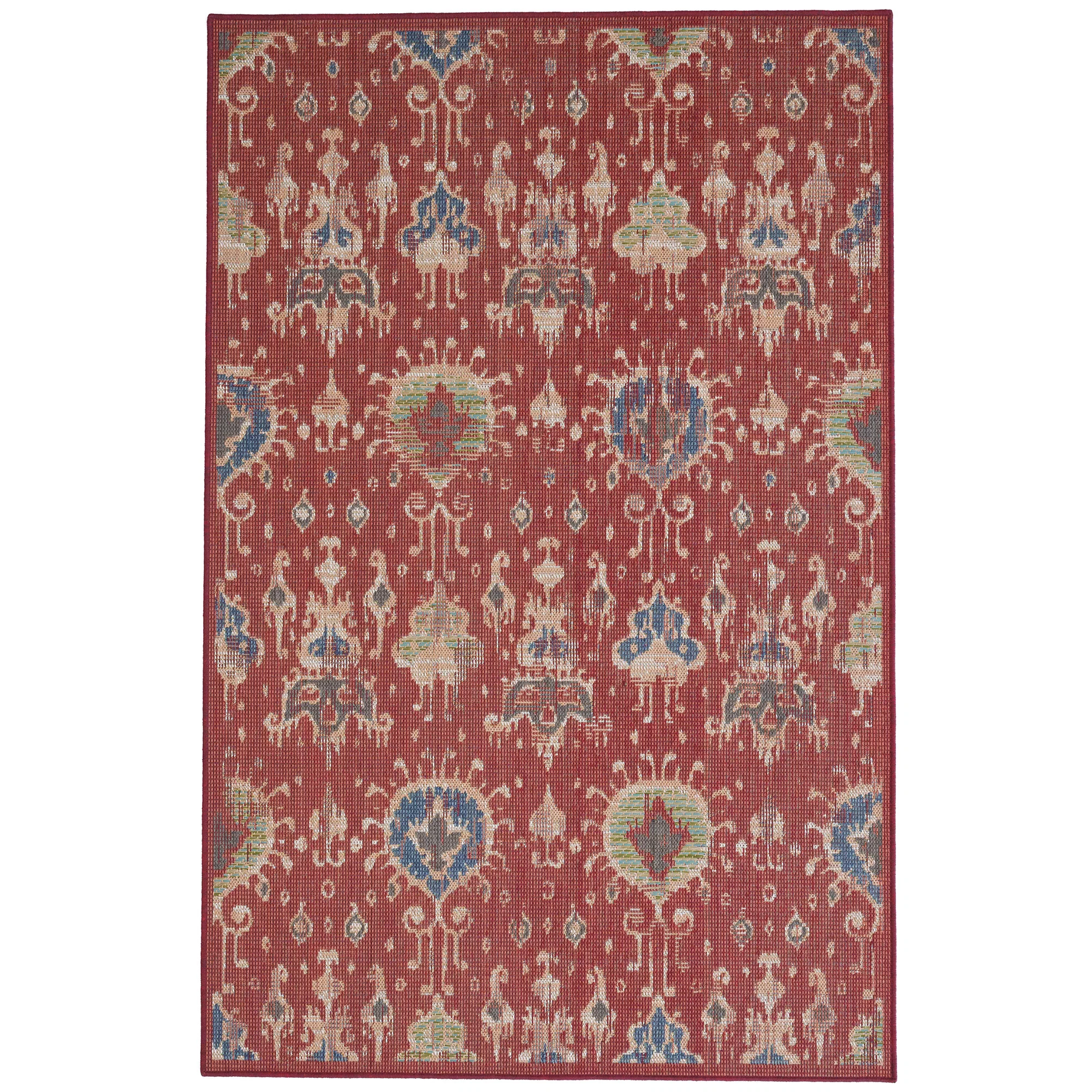 Refined Captiva Rug – Ikat Red Smooth