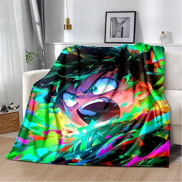 Optimized Anime My Hero Academia Izuku Midoriya Throw Blanket Lightweight