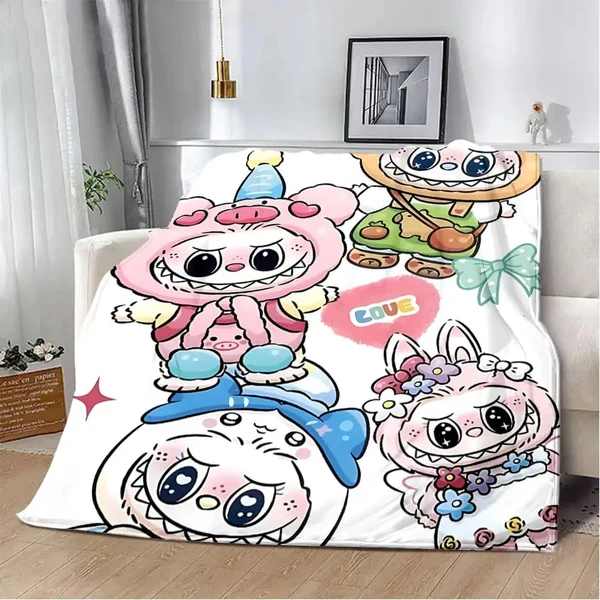 Optimized Labubu Cartoon Throw Blanket Unique