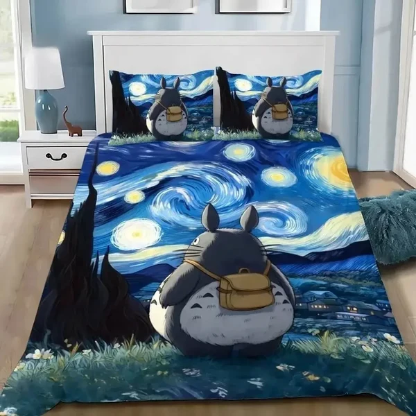 Detailed Anime My Neighbor Totoro 3D Duvet Cover Casual