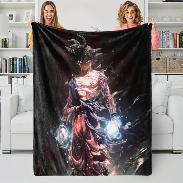Long-Lasting Dragon Ball Z Goku Throw Blanket Easy-to-Use