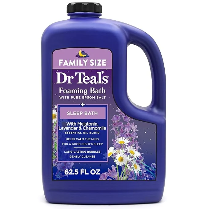 Elegant Dr Teal’s Foaming Bath with Pure Epsom Salt Sleep Blend with Melatonin Long-Lasting