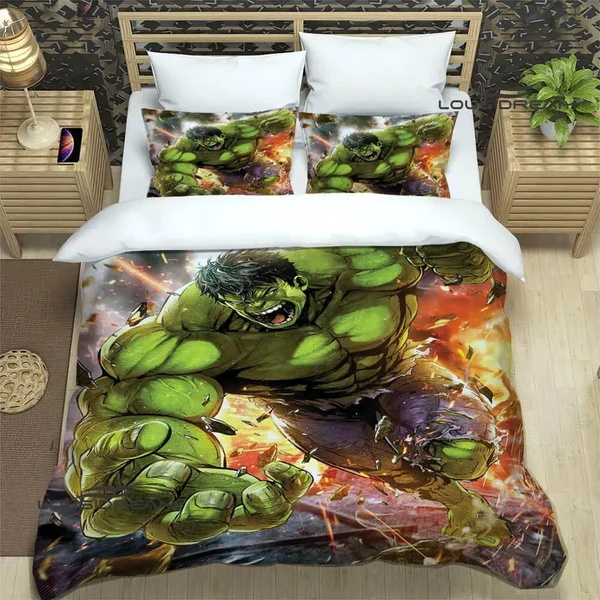 Lightweight 3D Hulk Cartoon Quilt Cover Premium
