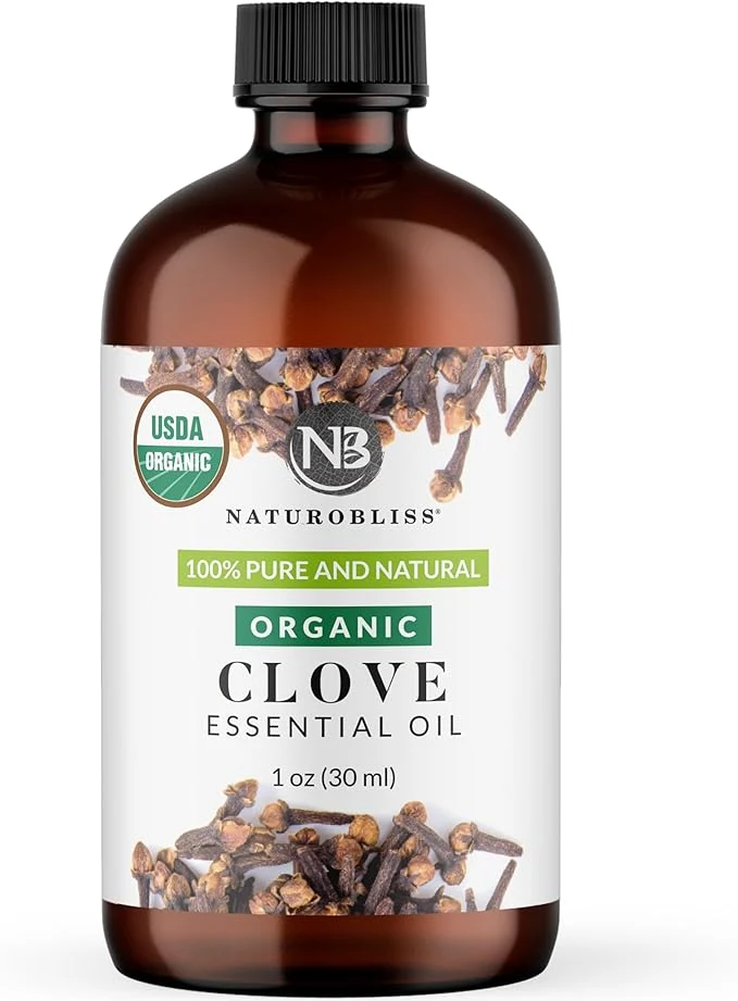 Lightweight NaturoBliss Organic Clove Essential Oil 1 oz – Pure Undiluted Long-Lasting