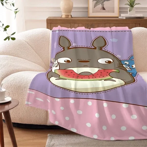 Smart 3D Anime My Neighbor Totoro Throw Blanket Long-Lasting