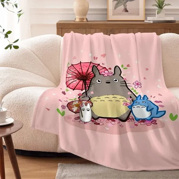 Solid My Neighbor Totoro Anime Blanket Throw Enhanced