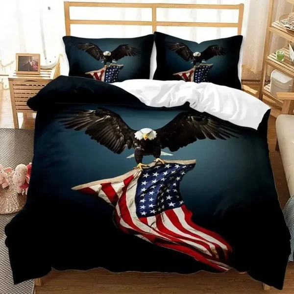 Next-Generation 3D American Eagle Bedding Set Luxury