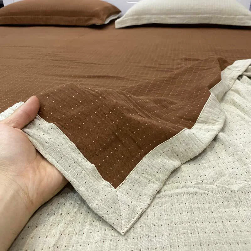 Fine Crafted Ownkoti Minimal Dot Cotton Double Gauze Bedspread Sustainable