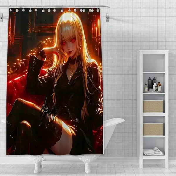Recyclable Death Note Misa Amane Shower Curtain Practical