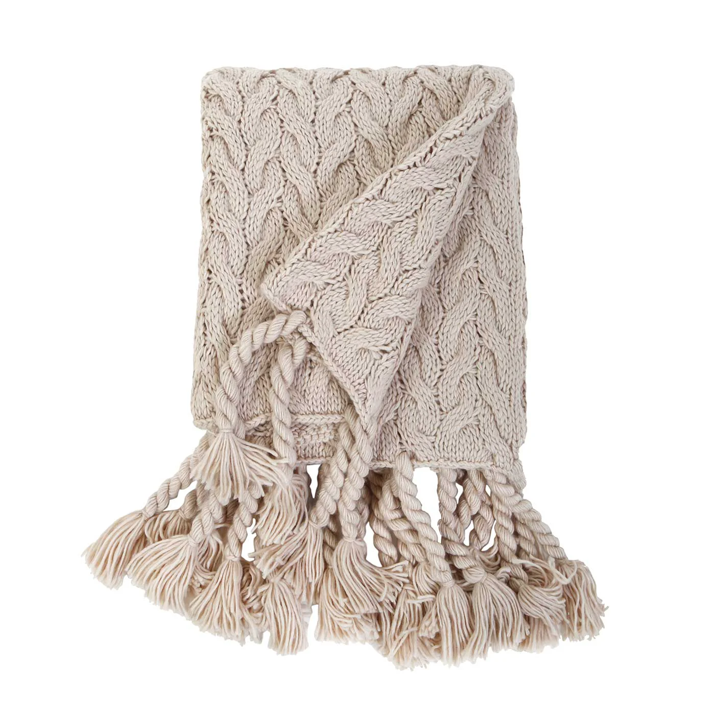 Clean Capistrano Throw Taupe Genuine
