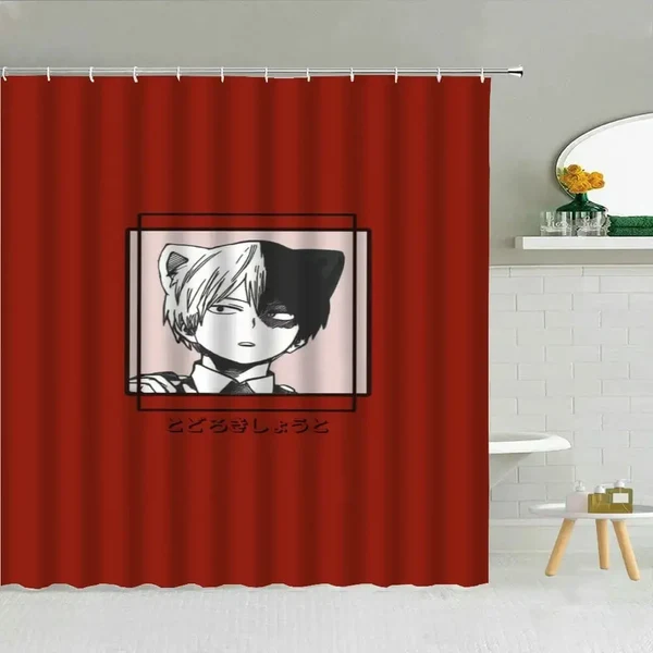 High-Performance Shoto Todoroki 3D Shower Curtain Trendy