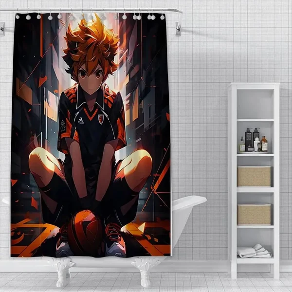 Responsible 3D Shoyo Hinata Shower Curtain Soft