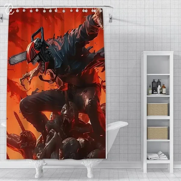 Enhanced Denji Shower Curtain Genuine
