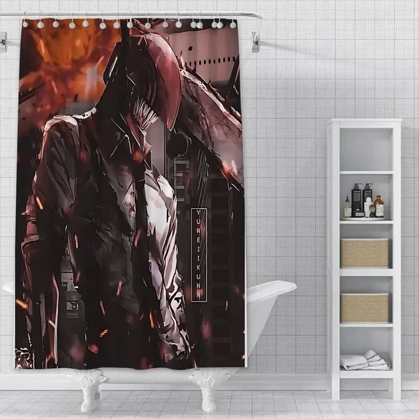 Eco-Friendly Denji 3D Bath Curtain Breathable