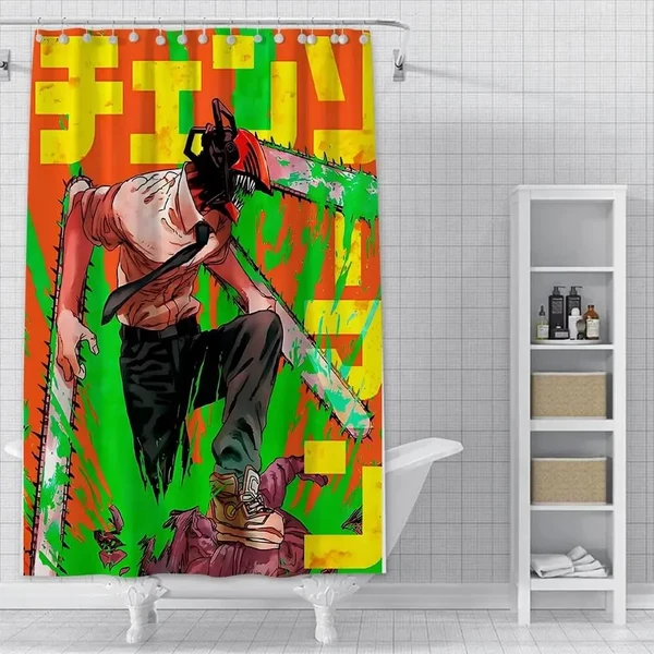 Premium Material Denji 3D Shower Curtain Soft