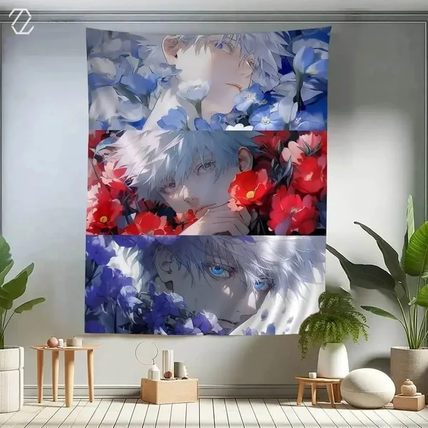 Natural Jujutsu Kaisen Gojo Premium Tapestry Superior