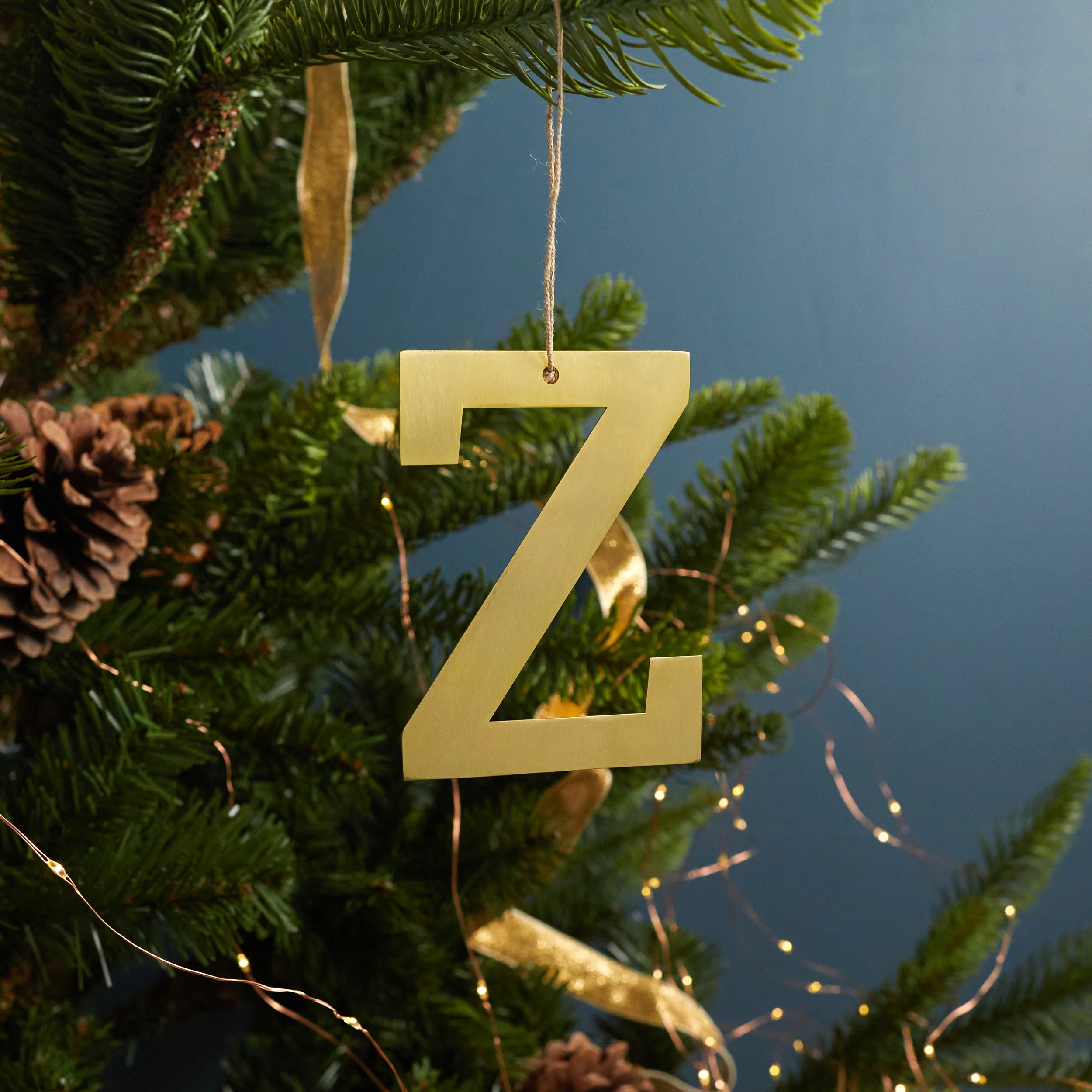 Responsible Gold Letter Ornament Z Powerful