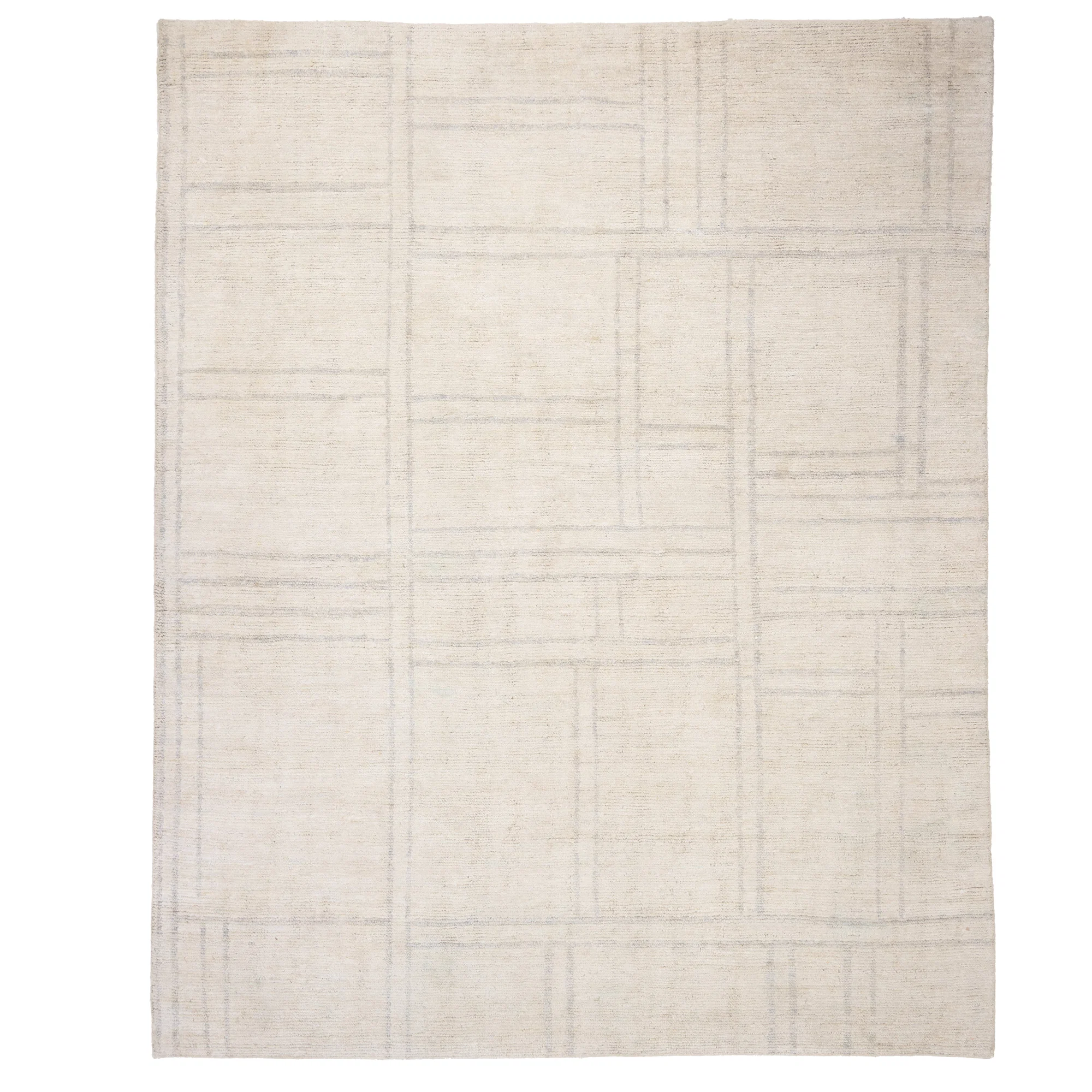 Lightweight Graylen Silver Tile Rug Recyclable