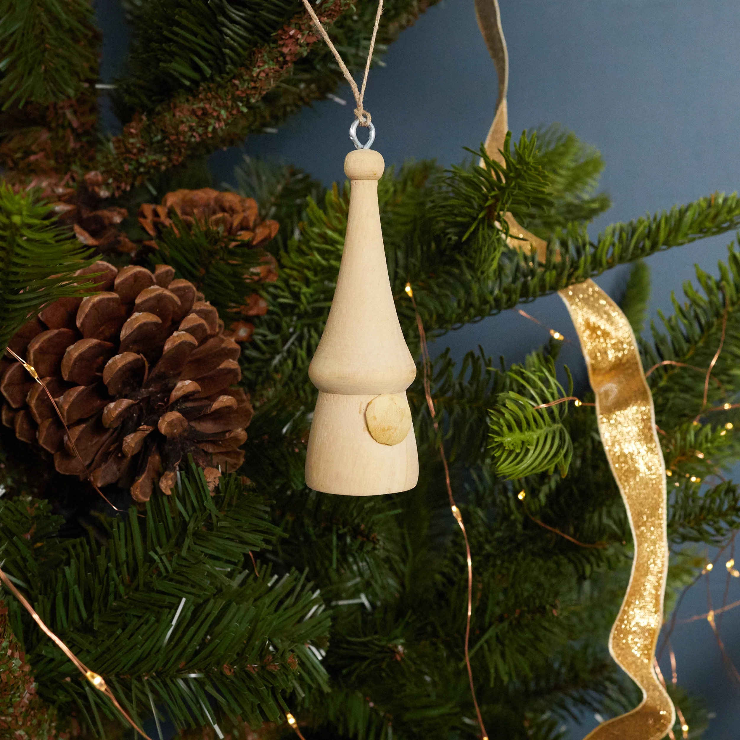 Eco-Friendly Pine Gnome Ornament Green