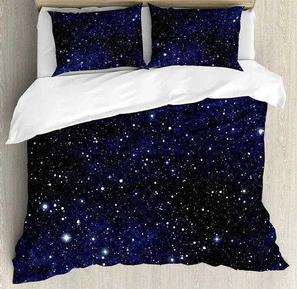 Selected 3D Dark Blue amp Starry Sky Duvet Cover Dependable