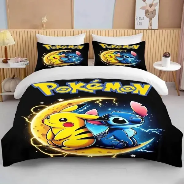 Contemporary Pikachu amp Stitch Cartoon Doona Cover Classic