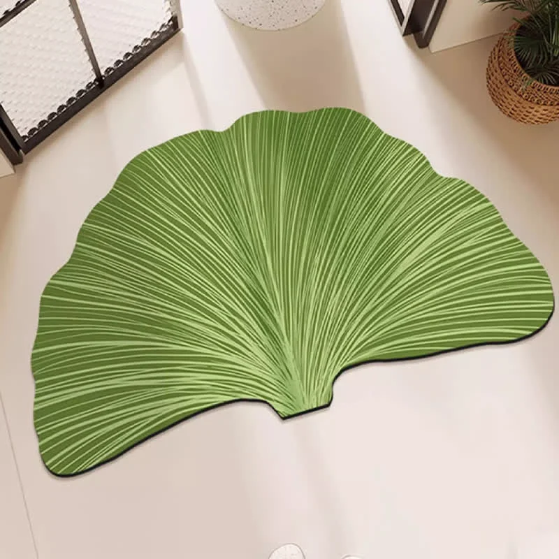 Elite Ownkoti Botanical Ginkgo Leaf Anti-slip Bath Mat Long-Lasting