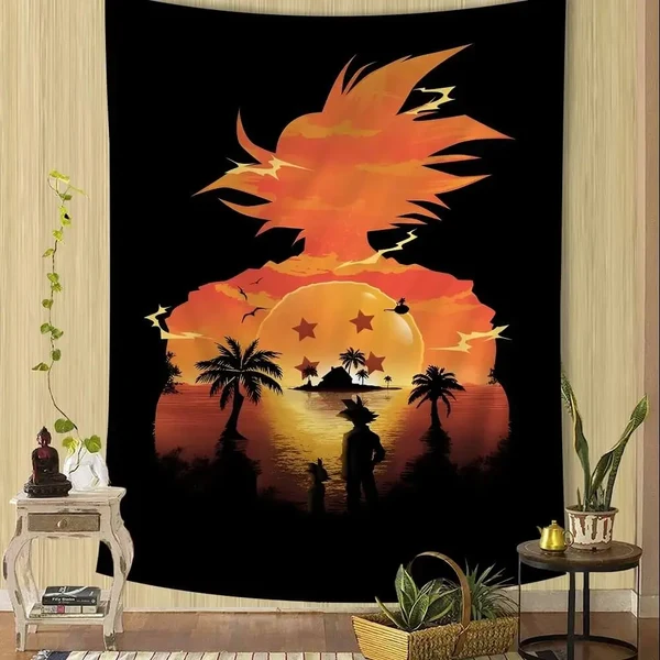 High-End Goku Wall Tapestry Excellent