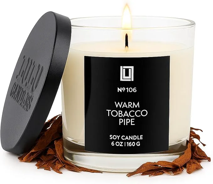 Crafted Lulu Candles Warm Tobacco Pipe Luxury Scented Soy Jar Candle Hand Poured Responsible