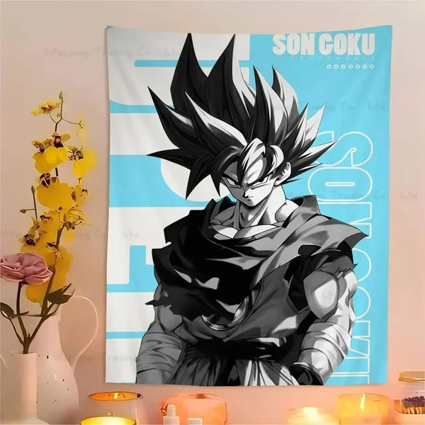 Functional Son Goku Cloth Wall Hanging Recyclable