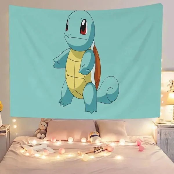 World-Class Squirtle Pokemon Tapestry Hanging Fine