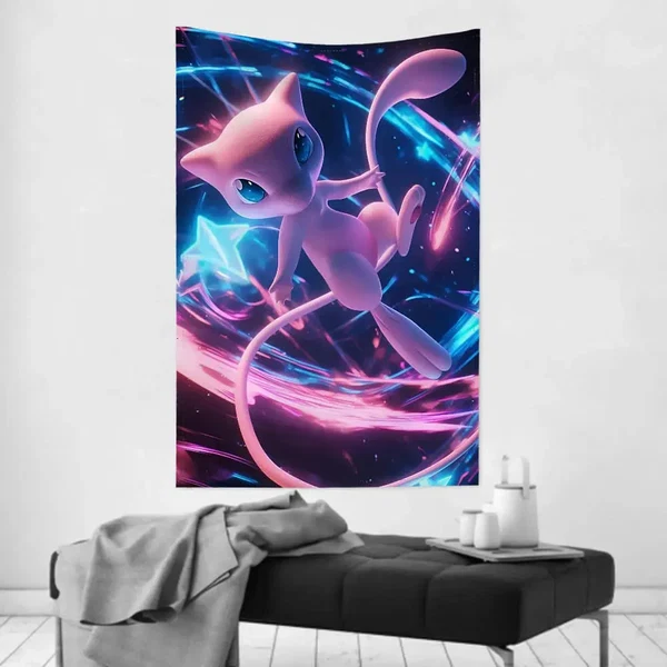 Artisan Mew Pokemon Wall Hanging Tapestry Secure