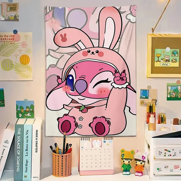 Pure Lilo and Stitch Wall Tapestry Long-Lasting