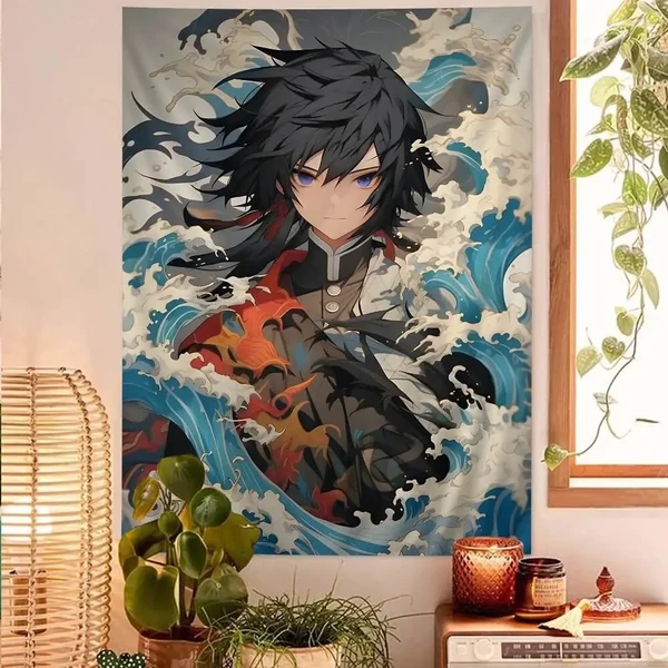 Original Tomioka Giyuu Wall Tapestry Green