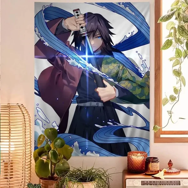 Solid Tomioka Giyuu Anime Tapestry Reliable