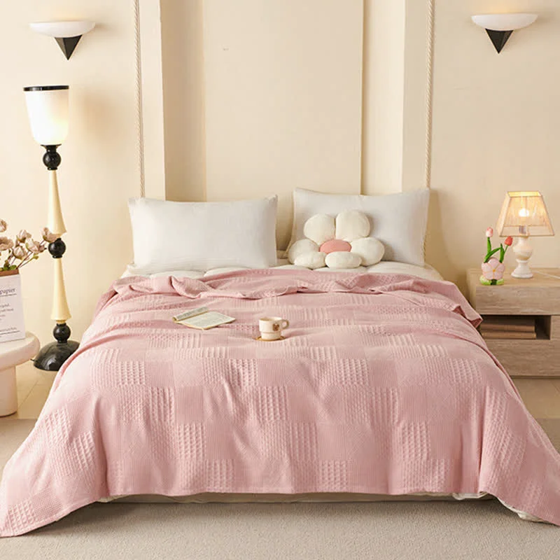 Smart Ownkoti Solid Subtle Textured Cotton Quilt Luxury