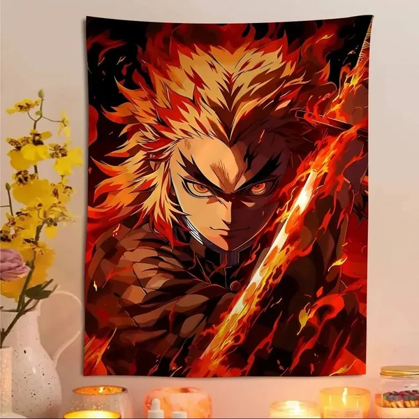 Fast Kyojuro Rengoku Anime Wall Scroll Trusted