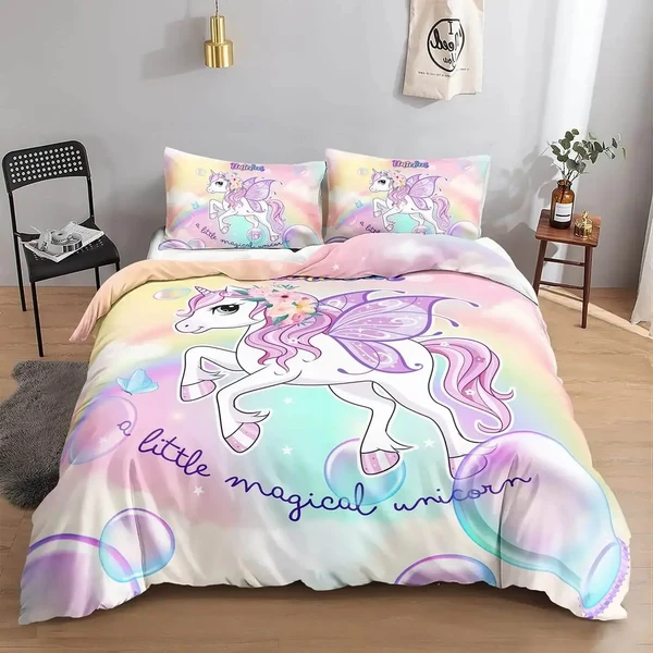 Solid al Unicorn Kids Doona Cover Powerful