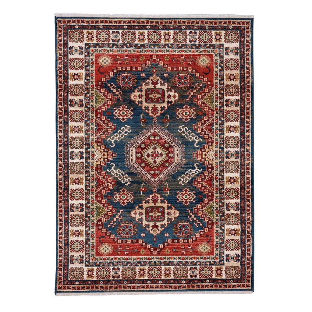 Durable Landis Rug – Kazak Century Blue Comfortable