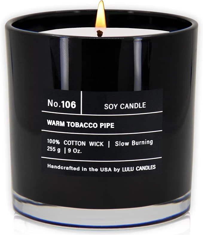 Specialty Lulu Candles Warm Tobacco Pipe Luxury Scented Soy Jar Candle Hand Poured Sophisticated