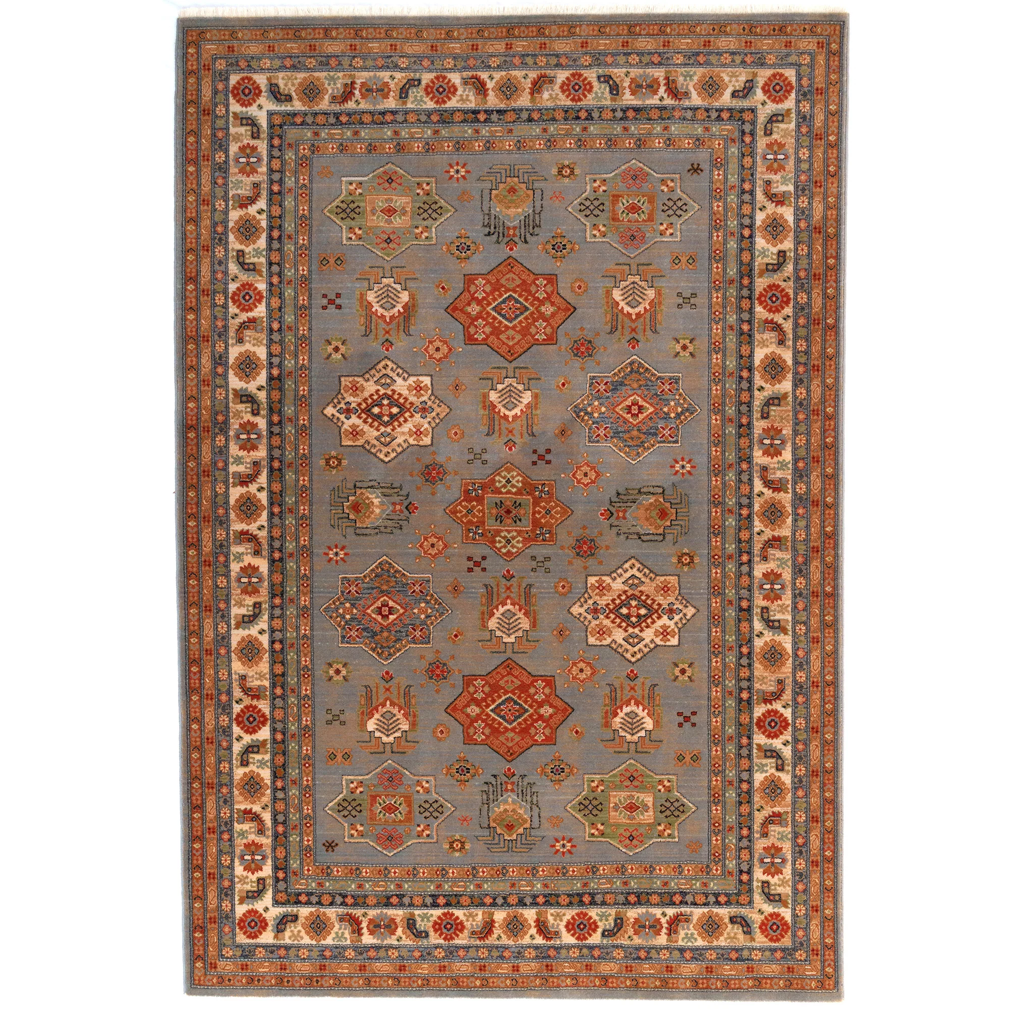Excellent Lineage Rug – Medallion Steel Blue Premium Material