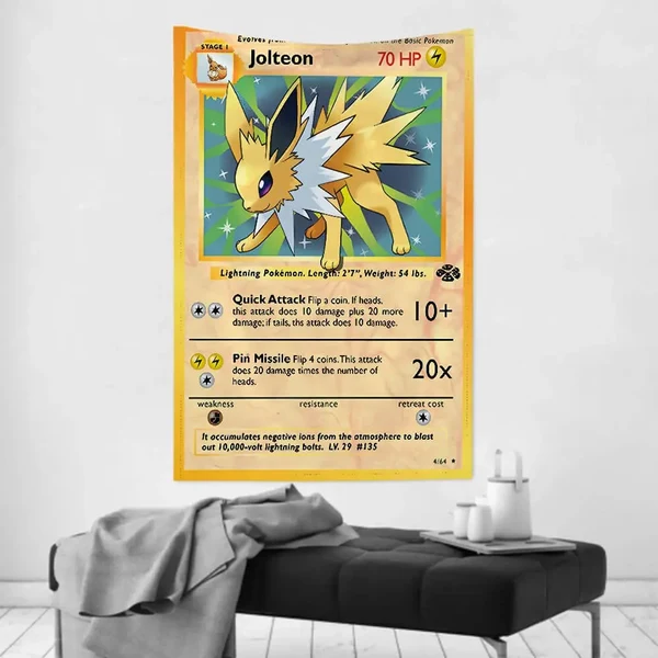 High-Performance Jolteon Wall Hanging – Pokemon Card Tapestry Smart