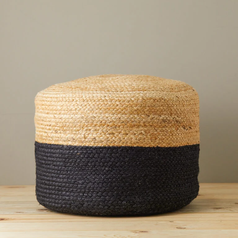 Versatile Mava Jute Pouf Crafted