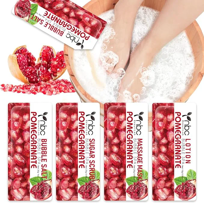 Fine Pedicure Kit Foot Soak Set Bubble Salt Sugar Scrub Massage Mask Massage Soft
