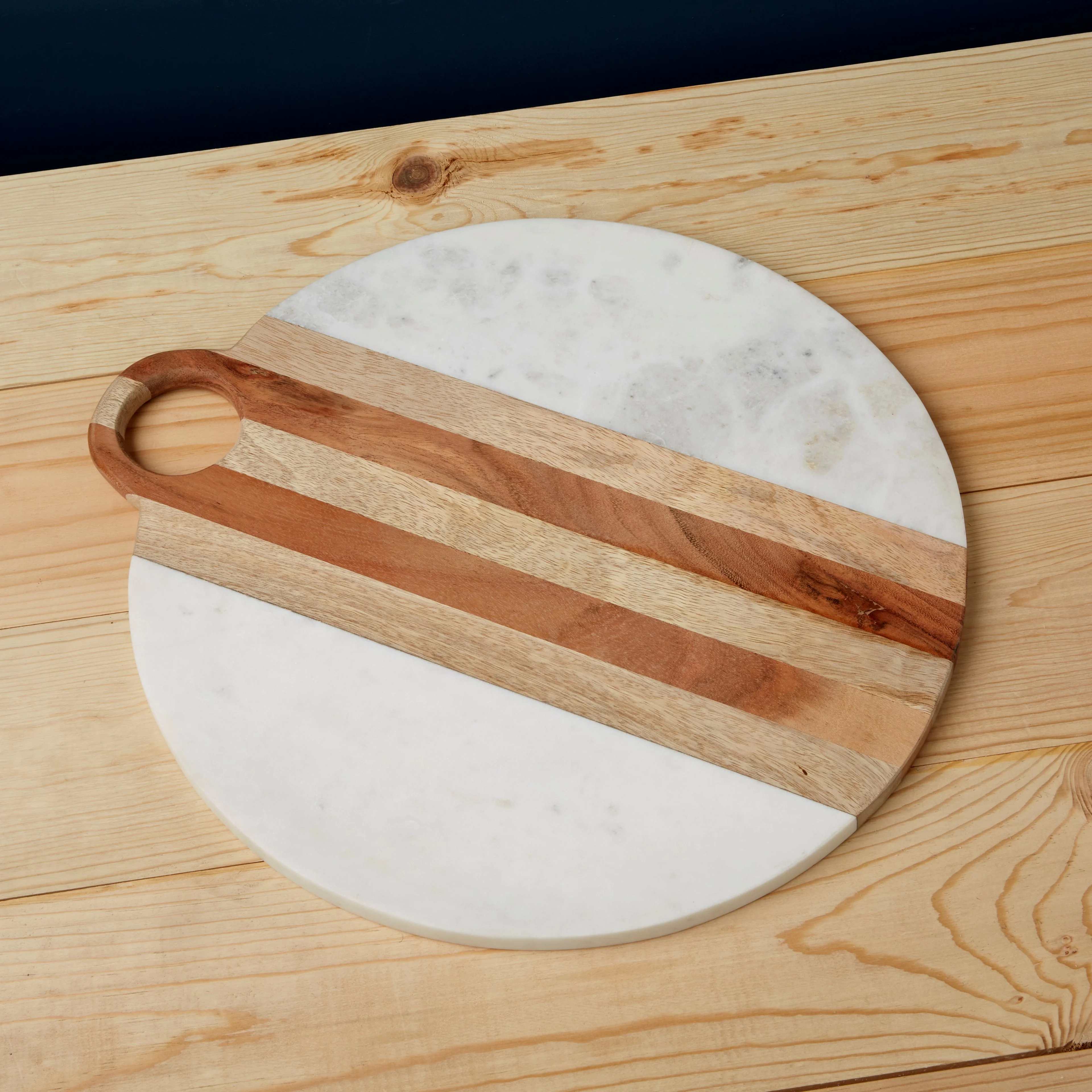 Effective Moa Marble amp Wood Round Board Solid