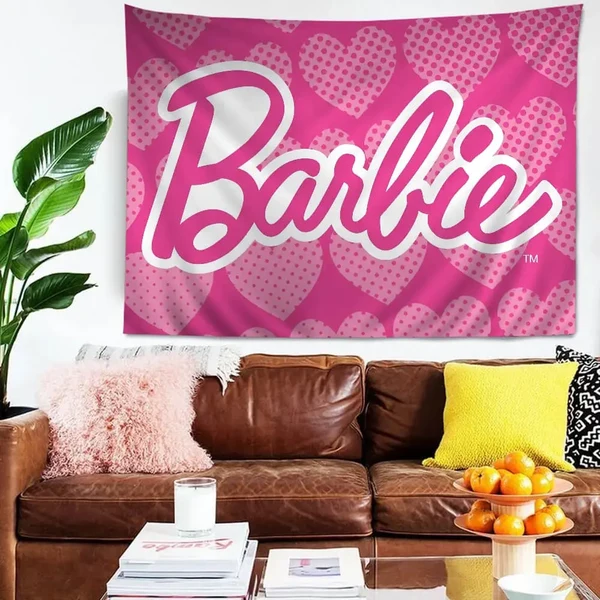 Enhanced Barbie Wall Tapestry Refined